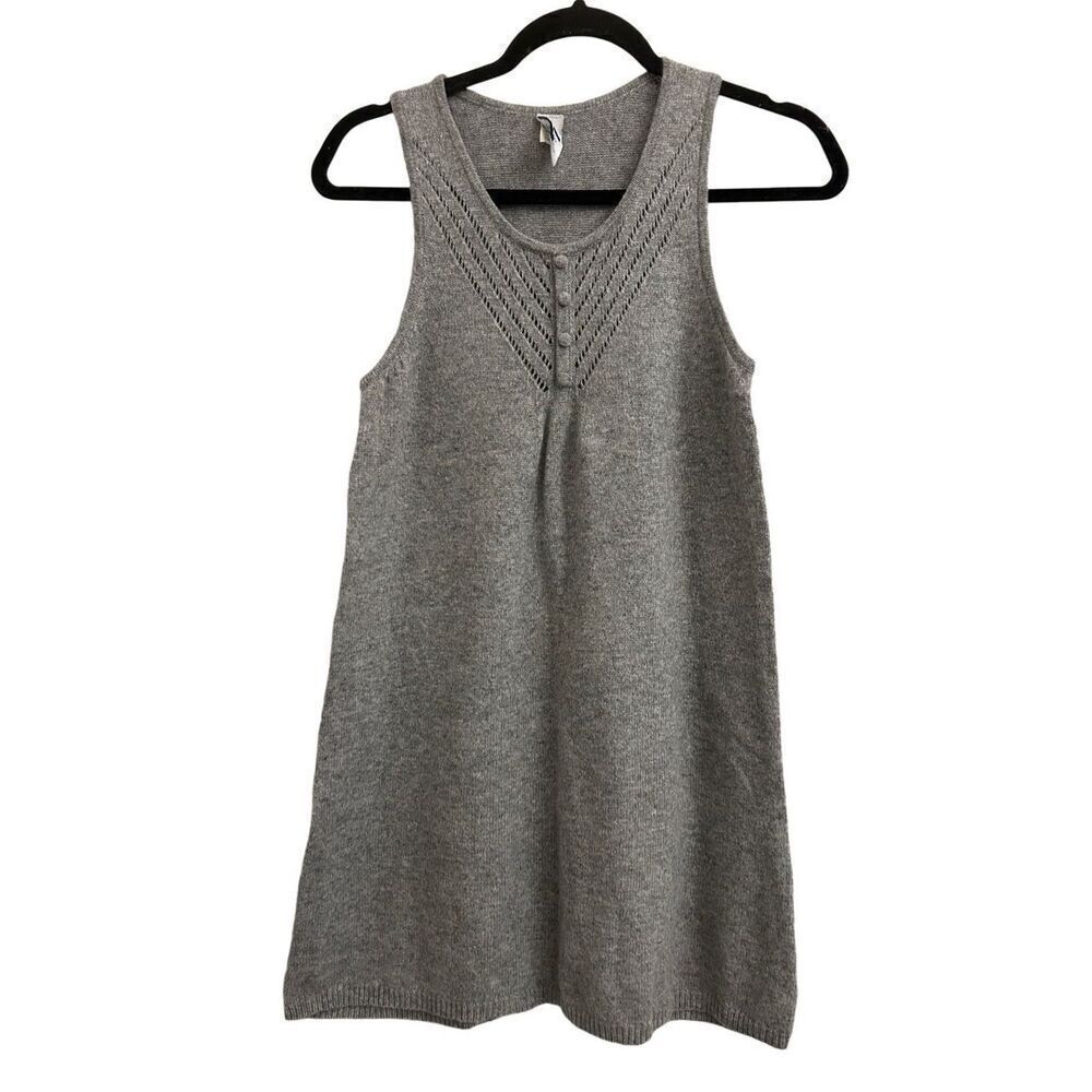 Vintage GAP tunic / mini sweater dress angora mix size M Heather gray Y2K